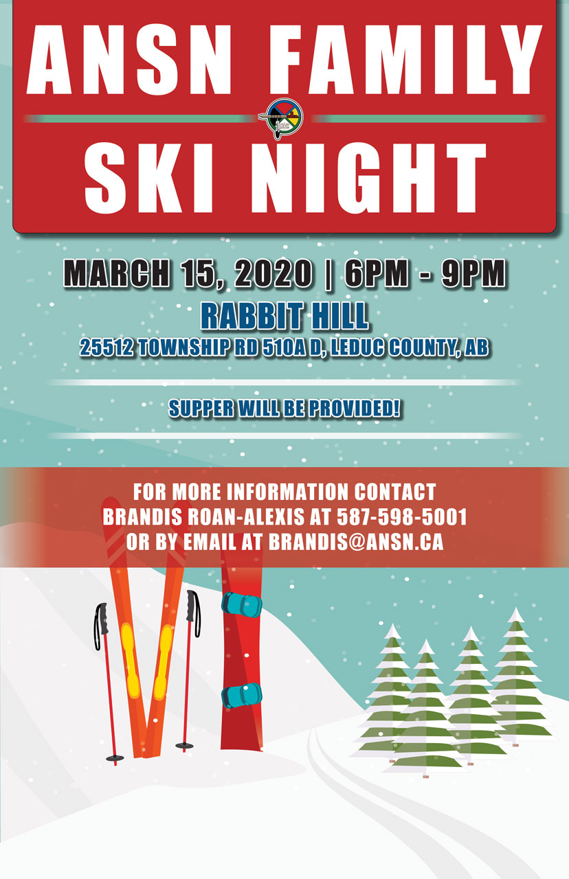 ANSN Family Ski Night Poster