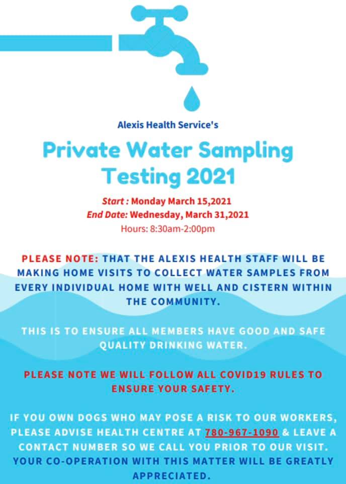 Private Water Sampling & Testing 2021